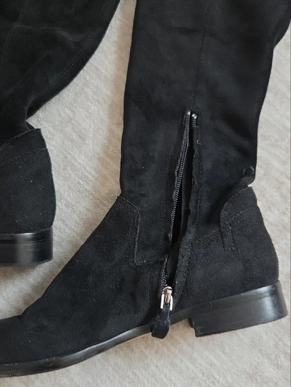Dolce Vita Black Lace-Up Over-the-Knee Boots
